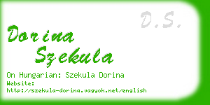 dorina szekula business card